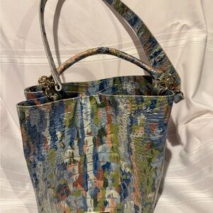 Brahmin Blue and Green Shoulder Bag